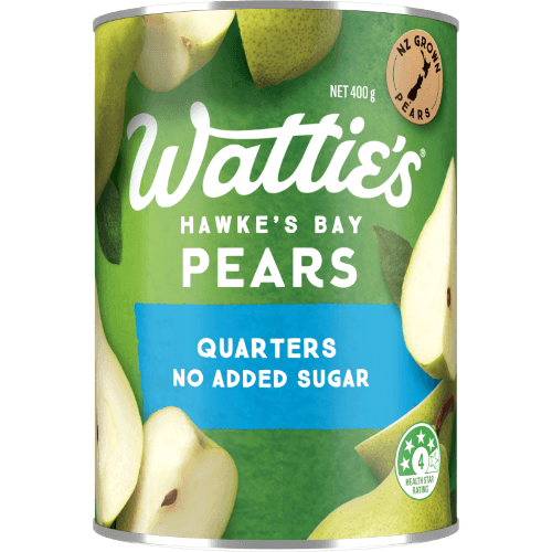 Wattie's Pear Quarters With No Added Sugar