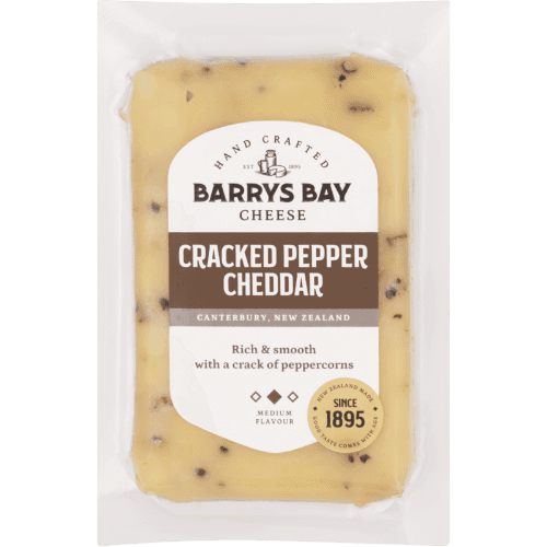 Barrys Bay Cracked Pepper Cheddar Cheese 140 g