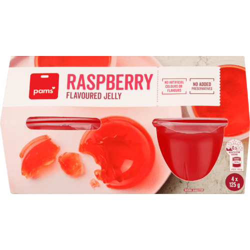 Pams Raspberry Flavoured Jelly Cups