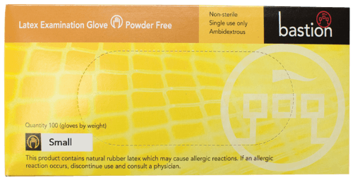 Bastion Powder Free Latex Small Gloves