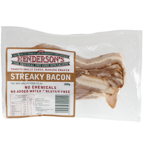 Henderson's Streaky Bacon 300 g