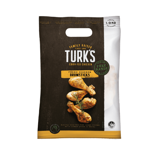 Turk's Free Range Fresh Chicken Drumsticks