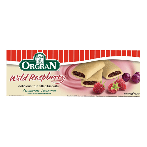 Orgran Gluten Free Wild Raspberry Fruit Filled Biscuits
