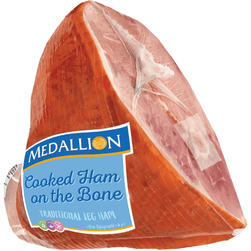 Medallion Cooked Ham On The Bone Half Cob