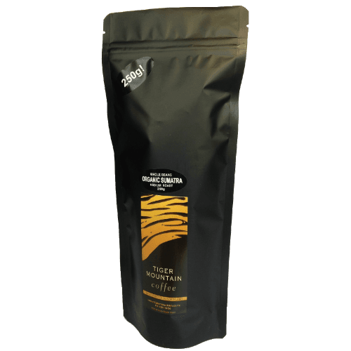 Tiger Mountain Organic Sumatra Whole Bean Coffee 250 g
