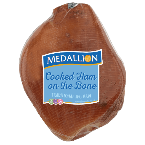 Medallion Cooked Ham On The Bone Whole Cob per kg