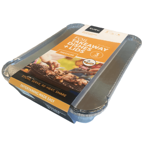 Surv Foil Takeaway Dishes + Lids