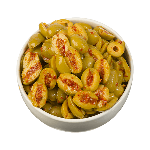 Euro-Dell Harissa Split Olives