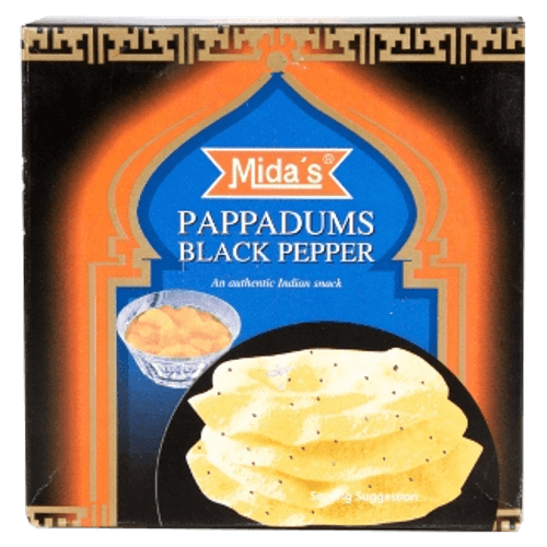 Mida's Black Pepper Pappadums
