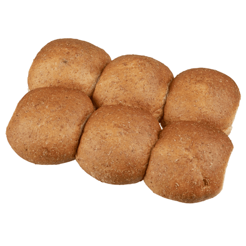 Round Wheatmeal Rolls 6 pack