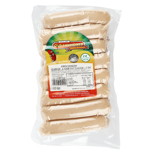 OFSG Lamb & Garlic Precooked Sausages