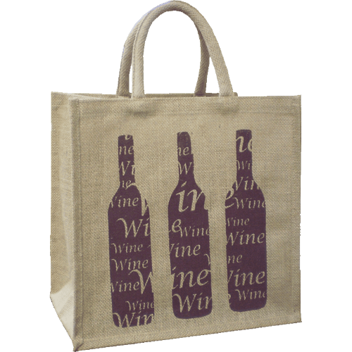 Simply Jute Wine Carrier 6 Bottle