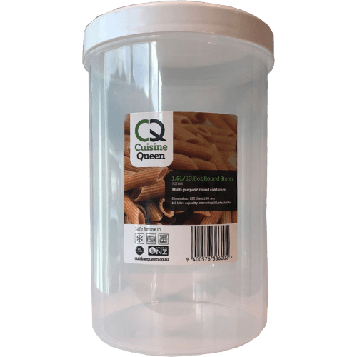 Cuisine Queen Round Screw Top Storer 1.6L