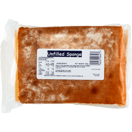 Waikato Cakes Unfilled Sponge
