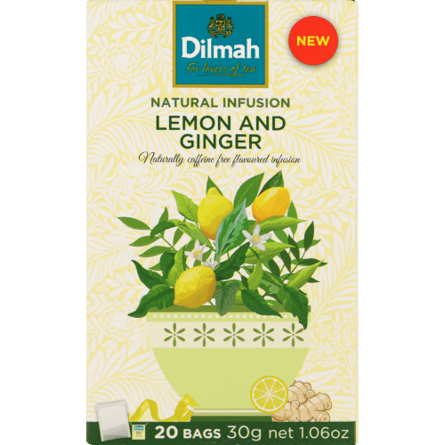 Dilmah DILMAH Flavoured Infusion Teabags Lemon and Ginger 20s 30g