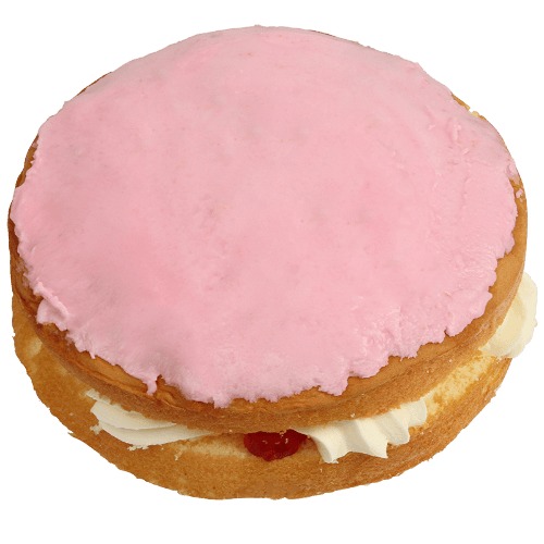 Round Plain Sponge With Mock Cream