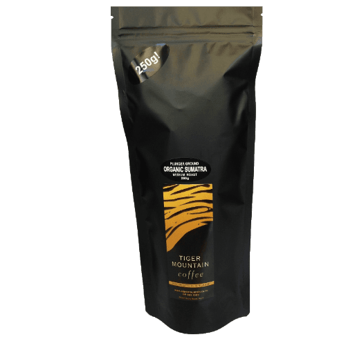 Tiger Mountain Organic Sumatra Plunger Coffee 250 g