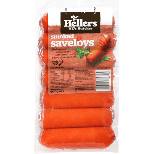 Hellers Saveloys Smoked 500 g