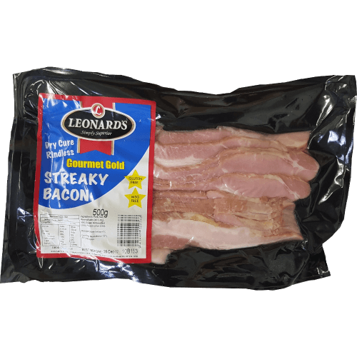 Leonards Gourmet Gold Streaky Bacon