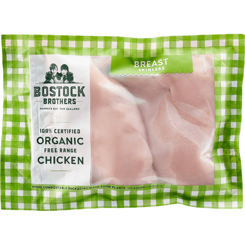 100% Certified Organic Free Range Skinless Chicken Breast