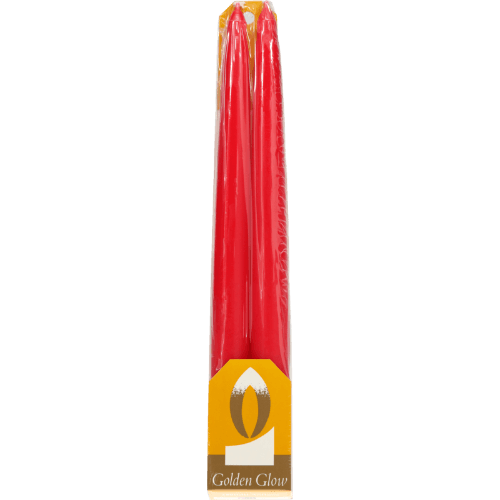 Golden Glow Candles Red Taper Candles