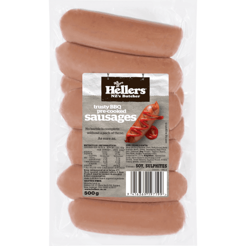 Hellers Trusty BBQ Pre-Cooked Sausages