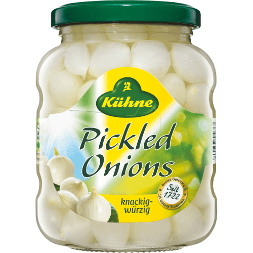 Kuehne Silverskin Pickled Onions In Sweet Sour Brine 330 g