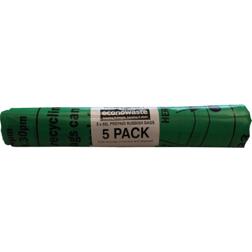 Rodney District Council Rubbish Bags Green 5 pack