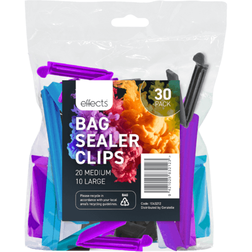 Effects Kitchen Plastic Medium & Large Bag Sealer Clips