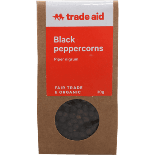 Trade Aid Organic Black Peppercorns