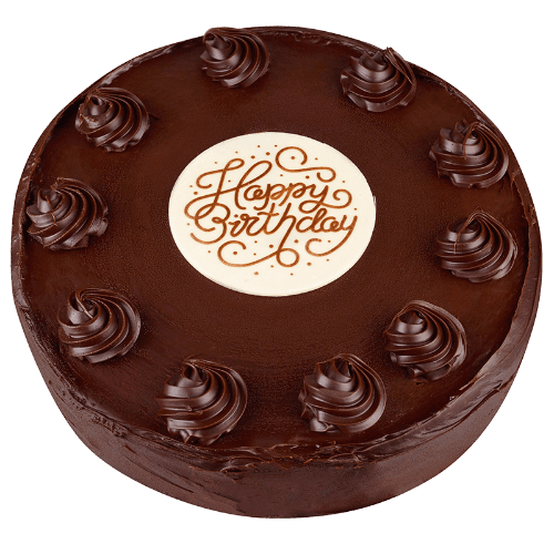 Happy Birthday Round Chocolate Cake