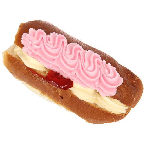 Fresh Cream Raspberry Finger Bun