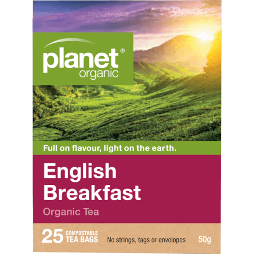 Planet Organic English Breakfast Organic Tea Bags
