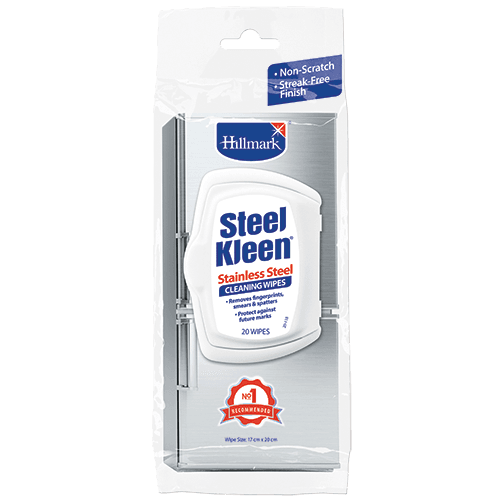 Hillmark Stainless Steel Cleaning Wipes 20 pack