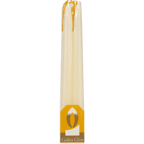Golden Glow Candles Cream Taper Candles