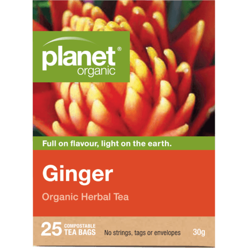 Planet Organic Ginger Organic Herbal Tea Bags