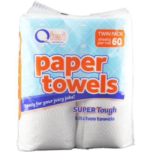 Qiwi Super Tough Paper Kitchen Towels 2 × 60 sheets