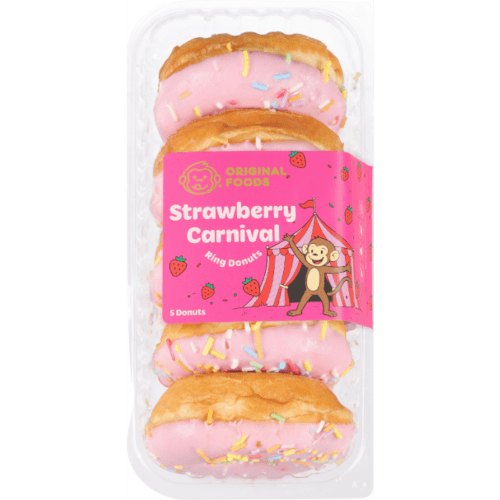 Strawberry Carnival Donuts