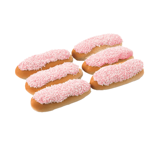 Iced Raspberry Finger Buns