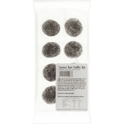 Kaye's Coconut Rum Truffles 8 pack