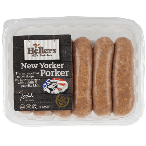 Hellers New York Porker Sausages per kg