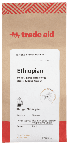 Trade Aid Ethiopian Plunger Filter Grind Light Coffee 200 g