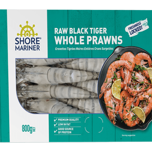 Shore Mariner Whole Black Tiger Prawns 21/25