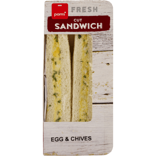 Pams Egg & Chives Cut Deli Sandwich