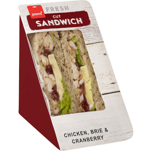 Pams Chicken, Brie & Cranberry Sandwich