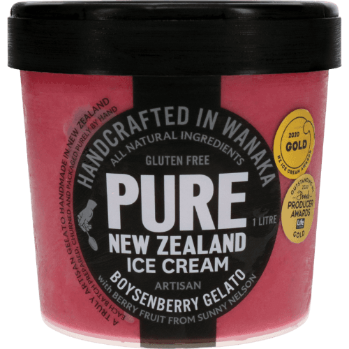 Pure New Zealand Ice Cream Gluten Free Artisan Boysenberry Gelato