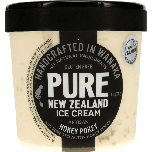 Pure New Zealand Ice Cream Gluten Free Artisan Hokey Pokey Ice Cream