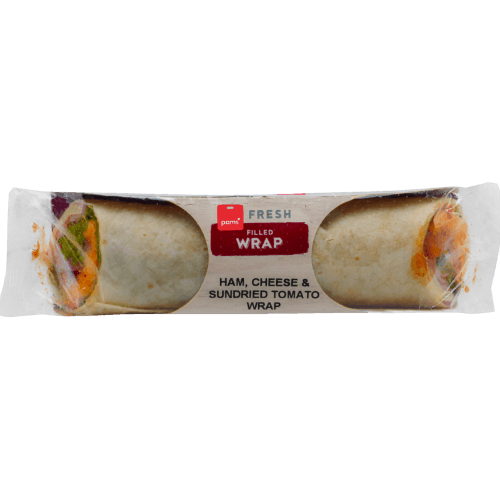 Pams Ham Cheese and Sundried Tomato Deli Wrap
