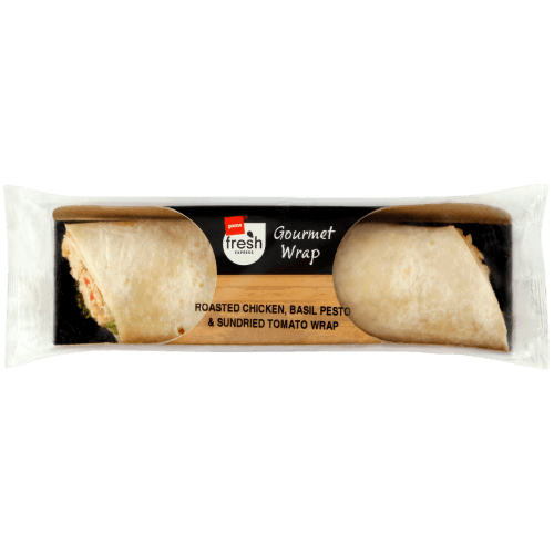Pams Chicken Basil Pesto Sundried Tomato Wrap