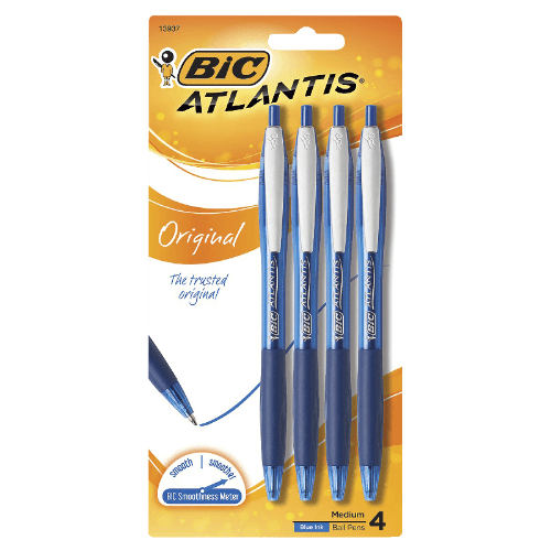 Bic Atlantis Blue Ball Pens